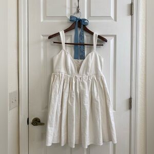 NWT RARE Selkie denim dress ivory size M